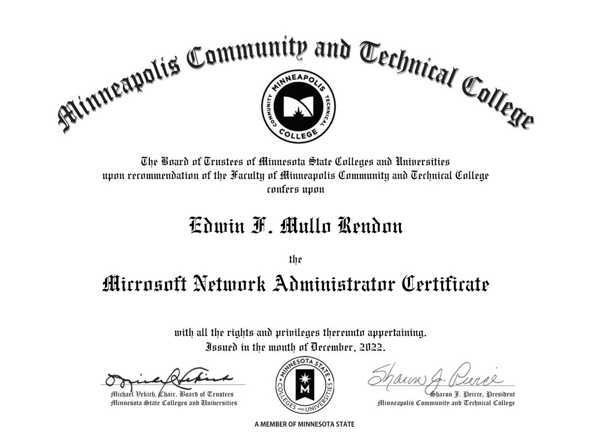 Certificate