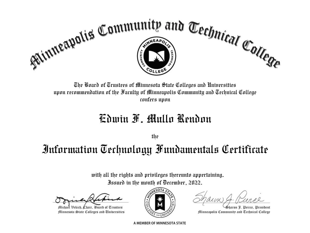 Certificate