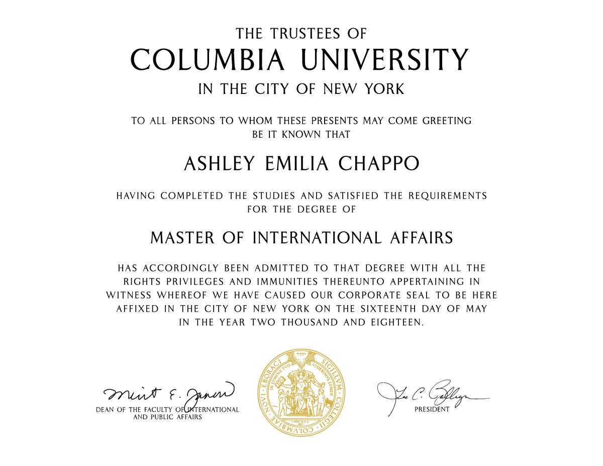 phd in international relations columbia university