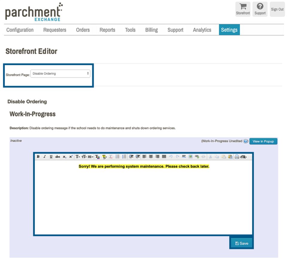 Disease and WeatherRelated Campus Closures. Parchment Guidance to