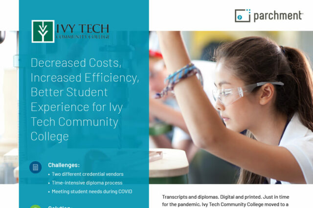 Case Study - Higher Education Ivy Tech Community College - Award Digital Diplomas Services