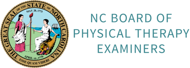 NC board of physical therapy examiners logo