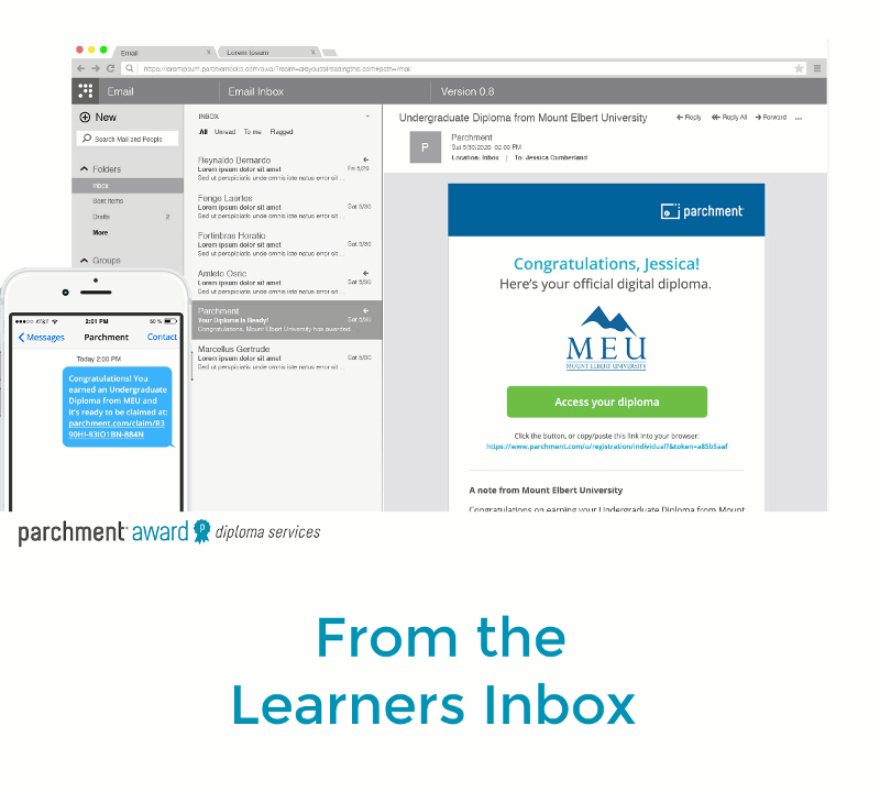 Parchment Award-Transcript Address Change