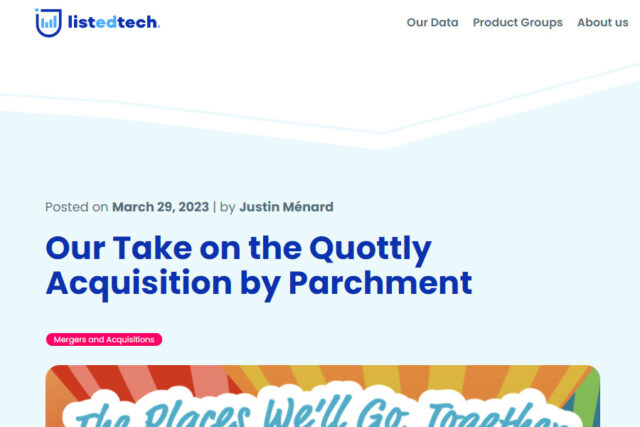 listedtech quottly acquisition by parchment